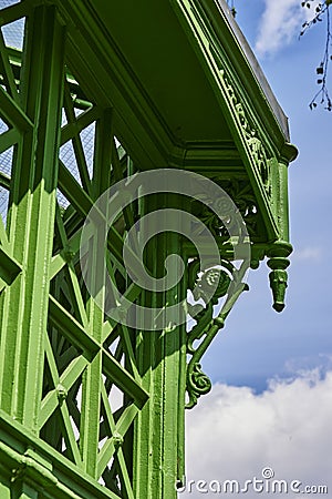 Details of a `Cafe Achteck` - cafe octagon is a Berlin nickname for a typical public toilet from the end of the 19th century Stock Photo