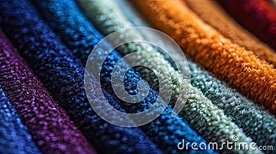 Details of the carpet fabric in exciting macro Stock Photo