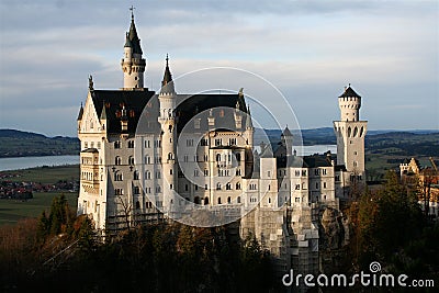 Details of the castle neuschwanstein castle in germany in bavaria 10/09/2019 , Fussen, during the beer festival in germany Editorial Stock Photo