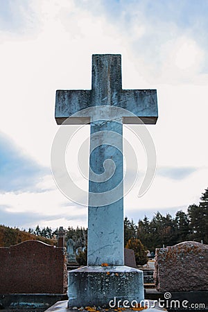 Details of cemetery in New Zealand Stock Photo