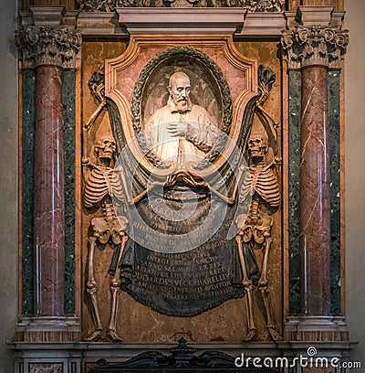 Details in the Church of San Pietro in Vincoli in Rome, Italy. Editorial Stock Photo