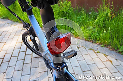 Details and a close-up of the bike. Different bike parts Editorial Stock Photo