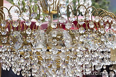 Details of the crystal lustre Stock Photo