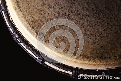 Details of a Djembe Membrane Stock Photo