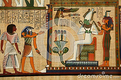 Details Egyptian hieroglyphs Stock Photo