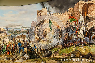 Details of the final assault of Constantinople Stock Photo