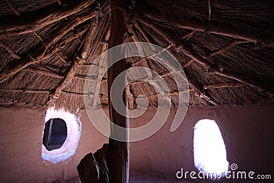 Details of houses at Aldea de Tulor, the ancient settlement in Antofagasta region, Chile Stock Photo