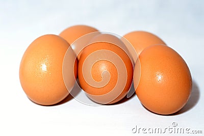 Details of isolated multiple eggs Stock Photo