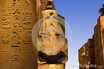 Details of Luxor Temple - Archeology and History - Luxor Stock Photo