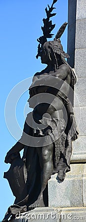 Details of Monseigneur Francois de Montmorency-Laval Monument Editorial Stock Photo