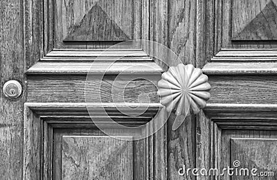 Details of an old wooden door Stock Photo