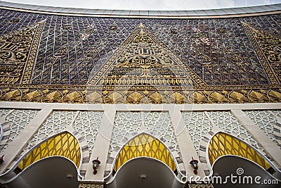 Details of ornaments and decorations at the Great Mosque of West Sumatra, Padang, Indonesia. Stock Photo