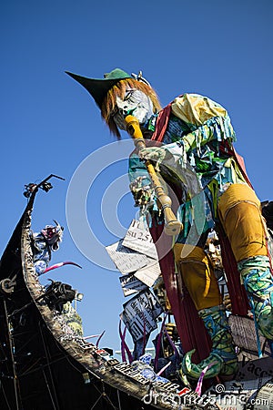 Particular carnival of Viareggio Editorial Stock Photo