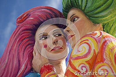 Particular carnival of Viareggio Editorial Stock Photo