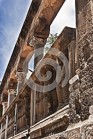 Details of the ruins of the Cathedral of Palermo Stock Photo