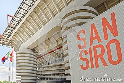 Milan, Italy, San Siro football stadium Editorial Stock Photo