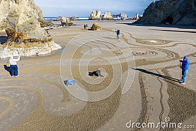 Details in the sand art Editorial Stock Photo