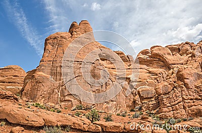 Details in the Sandstone at Arches National Park Stock Photo