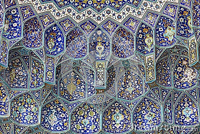 Details of Sheikh Lotfollah Mosque in Isfahan, Iran Stock Photo