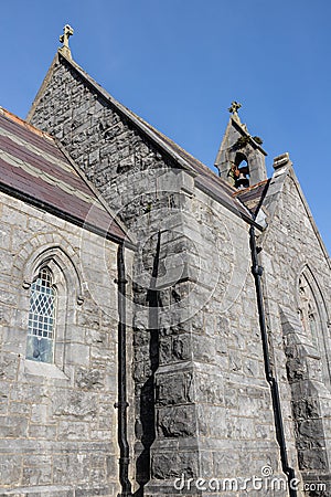 Details of Small church in New Cemetery, Bohermore Stock Photo