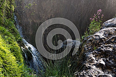 Details of the sources of the river Algar in Alicante, Spain. Stock Photo