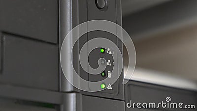 Details from working Ethernet server, fully operational, sending and receiving Stock Photo