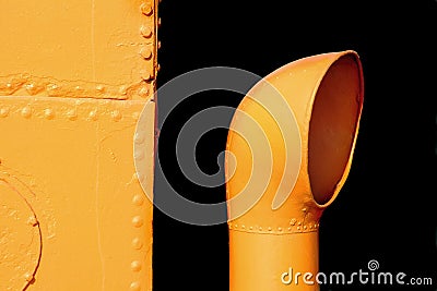 Details of yellow ship Stock Photo