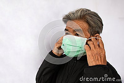 Detained at home, stop germs covid-19 Stock Photo
