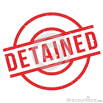 Detained rubber stamp Vector Illustration