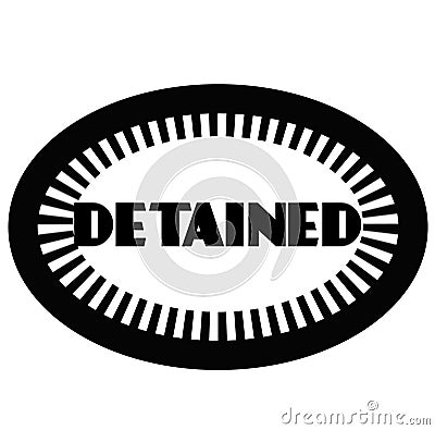 DETAINED stamp on white Vector Illustration