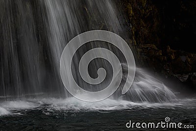 Detal of bautifull kirkjufellfoss waterfall in Iceland Stock Photo