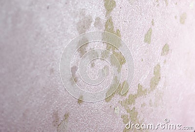 Detal of mold and moisture buildup on pink wall Stock Photo