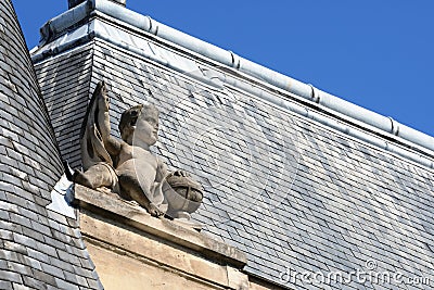 Detalis of building of National Archives in Paris Stock Photo