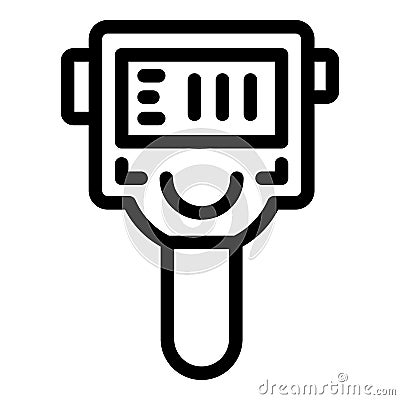 Detection thermal imager icon, outline style Vector Illustration