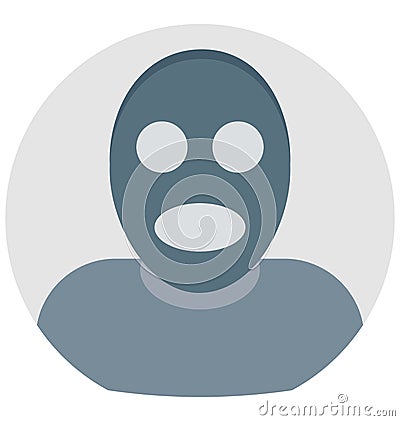 Detective Color Isolated Vector Icon that easily can be modified and edit. Stock Photo