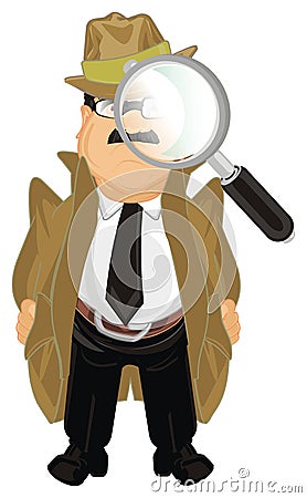 Detective searching you Stock Photo