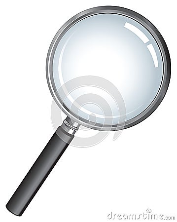 Detective magnifying glass Vector Illustration