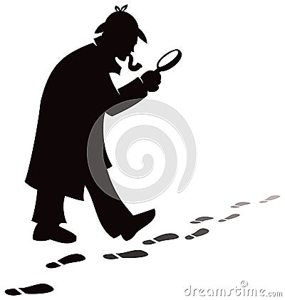 Detective searching Vector Illustration