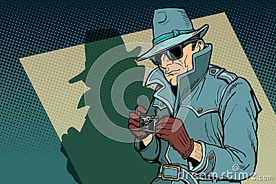 Detective spy, shadow Vector Illustration