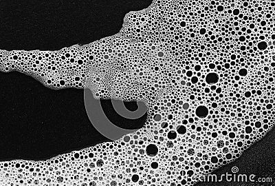 Detergent foam macro shot Stock Photo