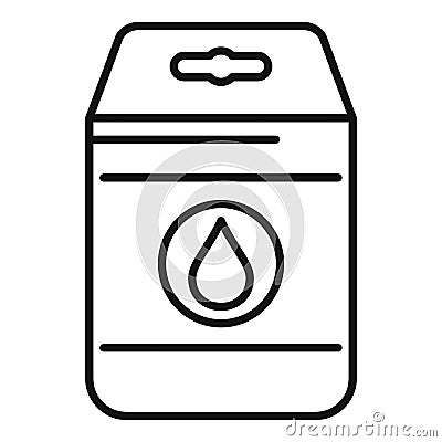 Detergent pack icon, outline style Vector Illustration