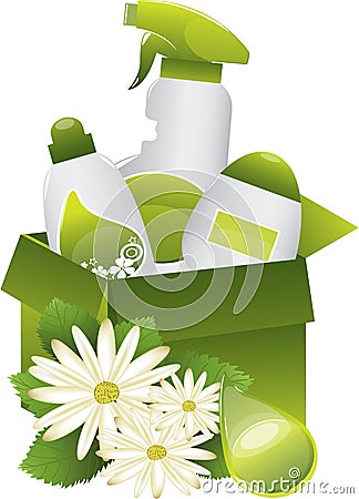 Detergent set Vector Illustration