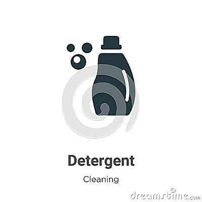 Detergent vector icon on white background. Flat vector detergent icon symbol sign from modern cleaning collection for mobile Vector Illustration