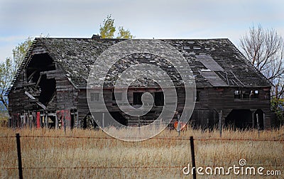 Deteriorating Barn Stock Photo