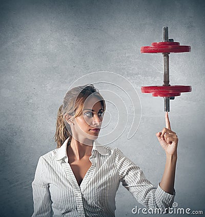 Determinated businesswoman Stock Photo