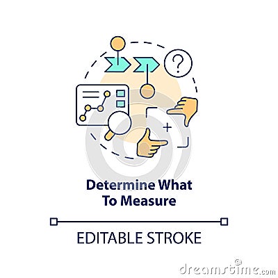 Determine what to measure concept icon Vector Illustration