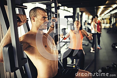 Determined athlete pushing the limits Stock Photo
