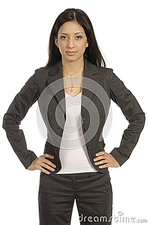 Determined brunette Stock Photo