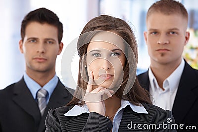 Determined business team Stock Photo