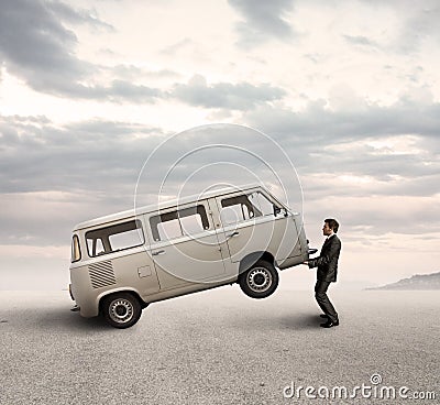 Determined businessman Stock Photo